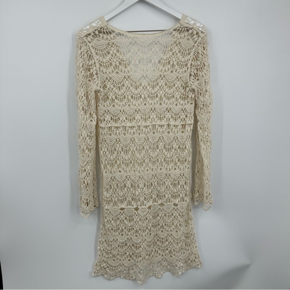 Vintage Y2K Boho Lace Duster Blouse Size Medium Fairycore Whimsical Early 2000s - Picture 7 of 8